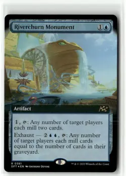 Riverchurn Monument Extended Art FOIL - Aetherdrift MTG NM - Image 1