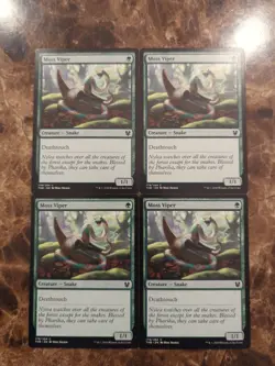 (4) Moss Viper *PLAYSET* NM Theros Beyond Death 179/254 Regular Common MTG - Image 1