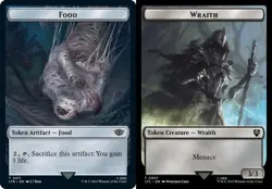 MTG The Lord of the Rings Commander - Wraith 3/3 & Food [Token] - Image 1