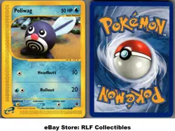 2002 Pokemon, Expedition, #125/165 Poliwag, Common - Image 1