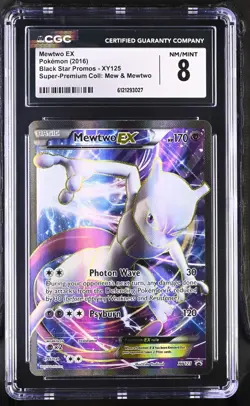 2016 Pokemon Mewtwo EX SPC: Mew & Mewtwo Promo XY125 CGC NM/MINT 8 - Image 1