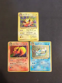 Jolteon Flareon Vaporeon Japanese Jungle Holo Pokemon Lot HP - Image 1