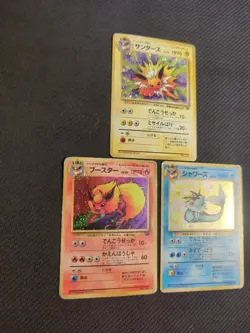 Jolteon Flareon Vaporeon Japanese Jungle Holo Pokemon Lot HP - Image 2
