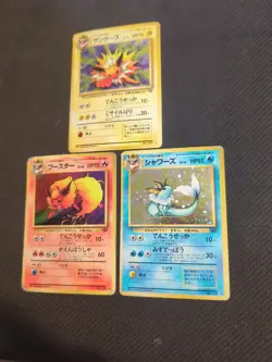 Jolteon Flareon Vaporeon Japanese Jungle Holo Pokemon Lot HP - Image 4