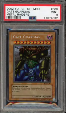 Yu-Gi-Oh! Gate Guardian Metal Raiders Unlimited Secret MRD-000 Original PSA 9 - Image 1