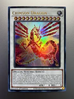 Yugioh - Crimson Dragon Ultra Rare RA04-EN061, Near Mint, 1st Edition - Image 1