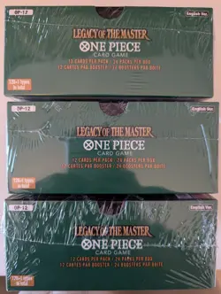 3x One Piece Card Game OP-12 Legacy Of The Master Booster Box SEALED NEW - Image 2