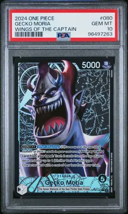 One Piece English Gecko Moria OP06-080 Alt Art Leader PSA 10 - Image 1