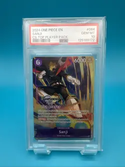 Sanji (Championship 2024 Top Player Pack) OP07-064 One Piece PSA 10 - POP 12!!! - Image 1