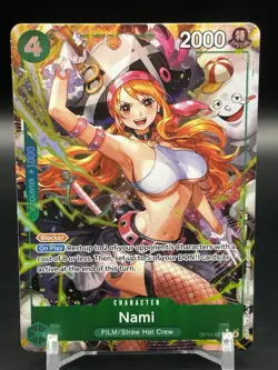 2026 One Piece OP14 The Azure Sea's Seven #031 Nami Alt Art ENGLISH - Image 1