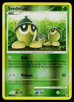 Pokemon Card - Seedot Diamond and Pearl 97/130 Common Reverse Holo - Image 1