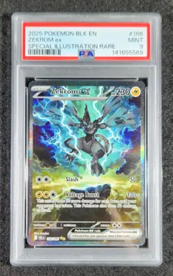 Pokemon Zekrom EX Black Bolt Special Illustration TCG Card #166/086 PSA 9 - Image 1