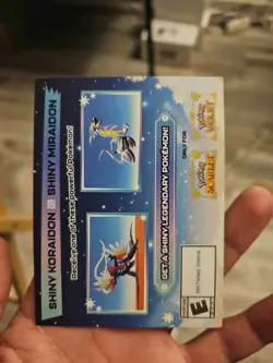 Shiny Miraidon Koraidon Code GameStop Pokemon - Physical PROMO Card- Unused Code - Image 2