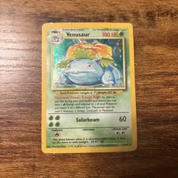 Pokemon TCG Venusaur Base Set Holo Unlimited Rare Card 15/102 1999 - Image 1