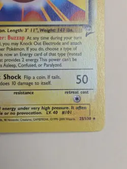 Pokemon ELECTRODE Card 25/130 Rare Base Set 2 LP Light Play English Regular - Image 4