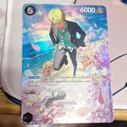 One Piece CCG Sanji Character Card Super Rare Holo ST14-003 SP 6000 Power Cost 5 - Image 1