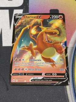 Pokemon TCG Charizard v Crown Zenith Holo Ultra Rare Card 018/159 - Image 1
