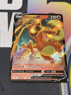 Pokemon TCG Charizard v Crown Zenith Holo Ultra Rare Card 018/159 . - Image 1