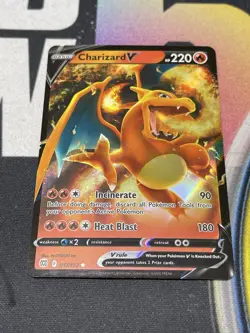 Pokemon TCG Charizard v Crown Zenith Holo Ultra Rare Card 018/159, - Image 1