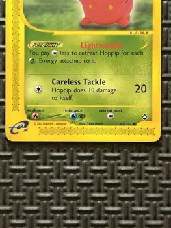Hoppip Vintage Pokemon TCG E-Reader Card 83/147 Aquapolis Common - Image 5