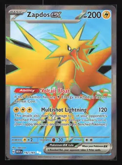 Zapdos EX 192/165 - S&V 151 - Ultra Rare Full Art - Pokemon TCG Card NM/M - Image 1
