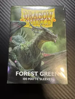 Matte Forest Green 100 ct Dragon Shield Sleeves Standard Size - Image 1