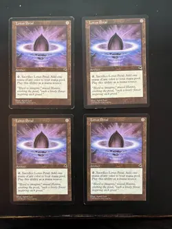 4 x Lotus Petal - Tempest - Magic the Gathering - 0883 - see picts for condition - Image 1