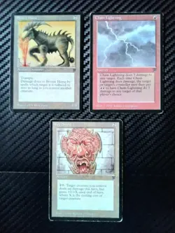 MTG Legends Bronze Horse, Chain Lightning & Kry Shield. 1st Print MP - Image 1