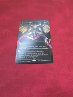 MtG - Demonic Tutor - Borderless - Commander Masters (CMM) - FOIL - NM - Image 1