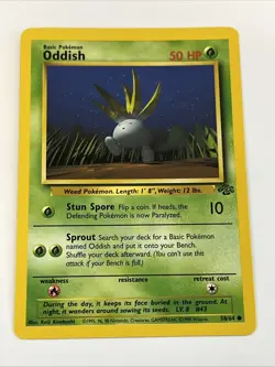 Oddish 58/64 Jungle Regular 1999 Unlimited Pokemon Game TCG - Image 1