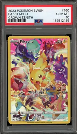 Pokemon Pikachu Crown Zenith Secret Rare #160 PSA 10 Gem Mint - Image 1