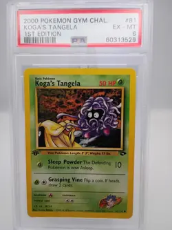Pokemon Gym Challenge Koga's Tangela 81/132 PSA 6 1st Edition Regular English 2… - Image 1