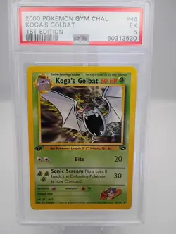 Pokemon Gym Challenge Koga's Golbat 46/132 PSA 5 1st Edition English - Image 1