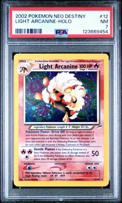 2002 Pokemon Neo Destiny Light Arcanine-Holo #12 NM PSA 7 - Image 1