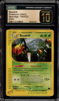 Pokemon Beedrill Skyridge Holo Rare #H4 CGC 10 Pristine - Image 1