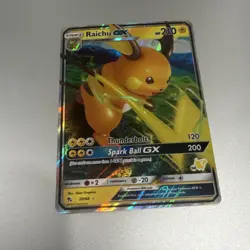 Raichu GX 20/68 Hidden Fates Ultra Rare Full Art Holo 210 HP Pokemon TCG - Image 1