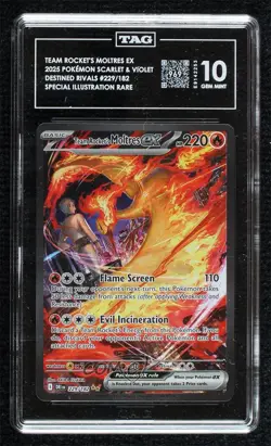 Team Rocket's Moltres Special Illustration Rare Pokemon Destined Rivals TAG 10 - Image 1