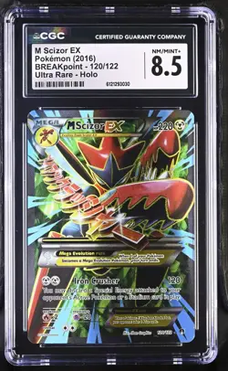 2016 Pokemon M Scizor EX BREAKpoint 120/122 UR CGC NM/MINT+ 8.5 - Image 1