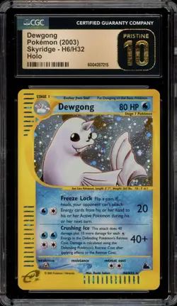 Pokemon Dewgong Skyridge Holo Rare #H6 CGC 10 Pristine - Image 1