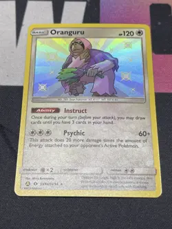 Oranguru SV44/SV94 Hidden Fates Shiny Vault Holo Rare Pokemon TCG DMG - Image 1