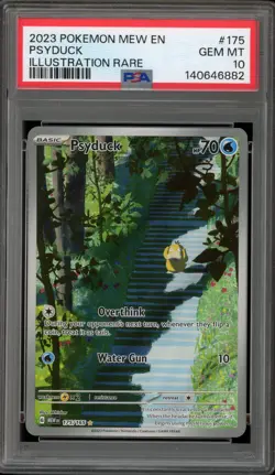 Pokemon Psyduck 151 MEW EN Illustration Rare #175 PSA 10 Gem Mint - Image 1