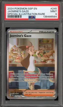 Pokemon Jasmine's Gaze Surging Sparks Special Illustration Rare #245 PSA 9 Mint - Image 1