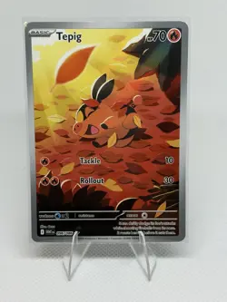 Pokemon Tepig 96/86 White Flare Black & White Illustration Rare MINT PACK FRESH - Image 1
