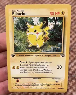 1999 POKEMON JUNGLE #60/64 PIKACHU 1ST EDITION (SEE PICTURES) - Image 2