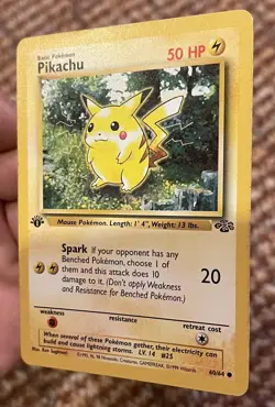 1999 POKEMON JUNGLE #60/64 PIKACHU 1ST EDITION (SEE PICTURES) - Image 3