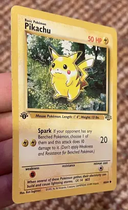 1999 POKEMON JUNGLE #60/64 PIKACHU 1ST EDITION (SEE PICTURES) - Image 4