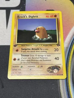 Brock's Diglett - 1st Edition - 67/132 Gym Challenge - Pokemon TCG - 2000 - Image 1