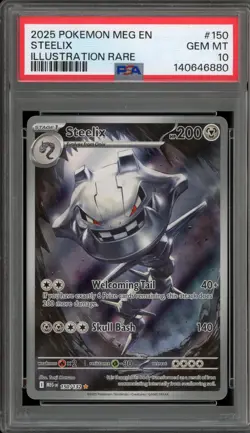 Pokemon Steelix Mega Evolution Illustration Rare #150 PSA 10 Gem Mint - Image 1