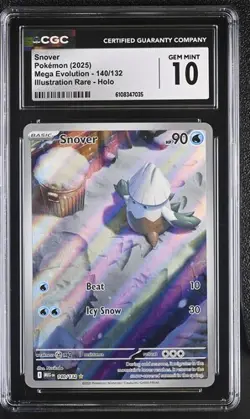 Snover *CGC 10* Illustration Rare *Mega Evolutions* #140 * Pokemon - Image 1