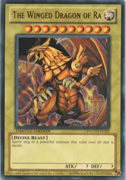 1996 Yugioh Limited Edition THE WINGED DRAGON OF RA RARE HOLO #YGLD-ENG03 - Image 1